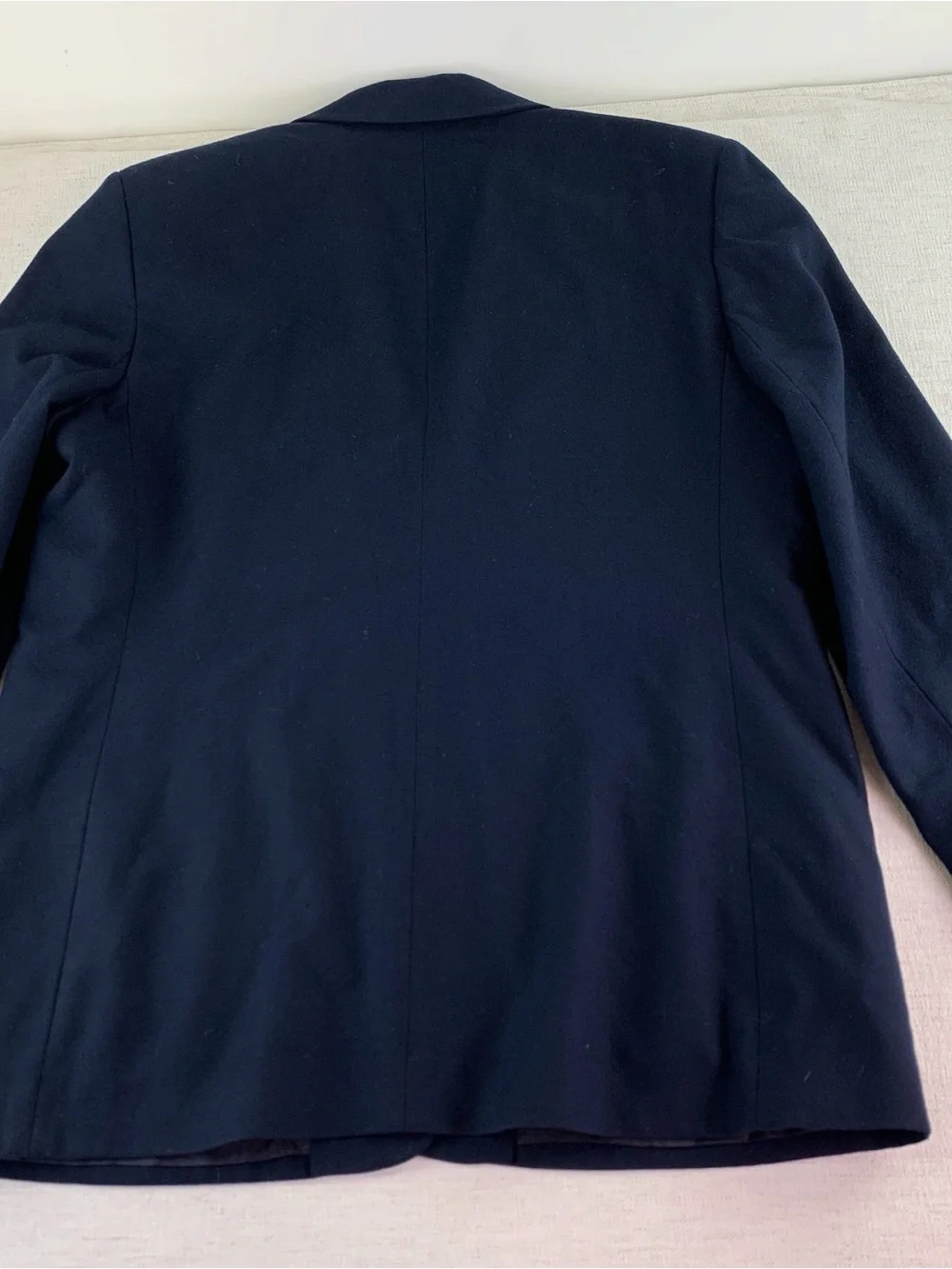 Talbots women's Classic 100% wool Blazer size 16 in navy blue Made in USA